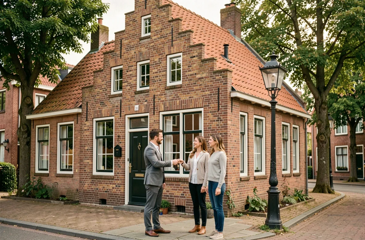 Remise des clés d'une maison de style flamand construite par Maisons d'en Flandre